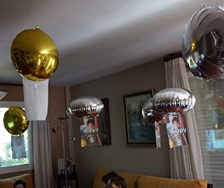 10 Globos de helio magicos: FLOTAN sin subir ni bajar (en suspension). Absolutamente asombrosos. Personalizables por ti mismo con tu impresora: cumpleanos- bodas- fiestas- eventos- publicidad.