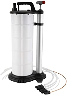 FreeTec Bomba de extracción de Aceite- Bomba de extracción Manual con 3 mangueras- purgador de Frenos- 9L- Bomba de extracción de líquidos