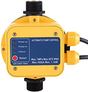 IP65 220 V controlador de presión bomba de agua presostato automático electrónico controlador de presión con Gauge casa accesorio Apto para todo tipo de bombas