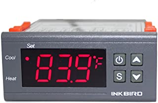 Inkbird ITC-1000 Termostato Digital Calefacción y Refrigeración con Sonda 220v- LCD Display y 2 Relés Control de Temperatura para Fabricación de cerveza- Reptiles incubadora- Acuarios marino