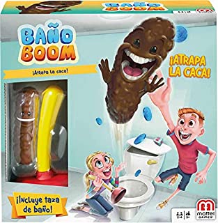 Mattel Games Baño Boom- ¡Atrapa la Caca!- juego de mesa infantil (Mattel FWW30)