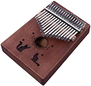 NDFDG Thumb Piano Kalimba 17 Teclas Instrumentos de Teclado Musical Ajustables portátiles de Madera Maciza para Principiantes-B