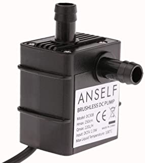ANSELF - Bomba de Agua - Aceite - Lquido para Fuente Sumergible Acuario Circulacin Impermeable &.amp. Sin Cepillo (Max.Lift:2.5m-USB5V-2.3W-Mini micro)
