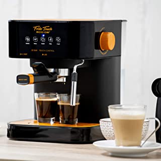 ECODE Cafetera Espresso Forte Touch- 20 Bar- Panel Tactil- Estructura INOX- Boquilla De Espuma Capuccinatore- 1.6 litros- Express- 1050 Watts ECO-420