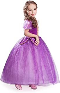 ELSA & ANNA® Princesa Disfraz Traje Parte Las Ninas Vestido (Girls Princess Fancy Dress) ES-FBA-RAP1 (6-7 Anos- ES-RAP1)