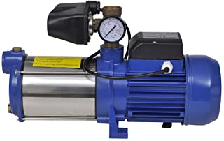Festnight Bomba Inyectora con Indicador de Presion Color Azul 1300 W 5100 L-h