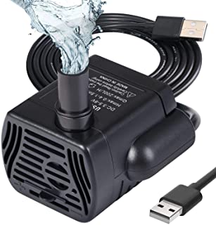 flintronic® Bomba de Agua- Bomba Sumergible- Bomba de Agua USB 200L-H para Acuario Estanque Pecera Fuente Circulacion DC 3.5-9V 1-3W (0.4-1.5m)