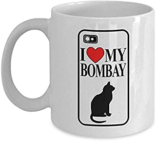 I Love My Bombay Cat White Ceramic Coffee Mug Gift for Pet Lover Novelty Coffee Cup 11 oz