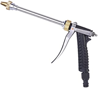 Jscarlife - Boquilla de metal de alta presion para pistola de agua con pistola larga- estilo Pagoda- alta presion para lavado de coches- riego de plantas- limpieza de pasarelas laterales.