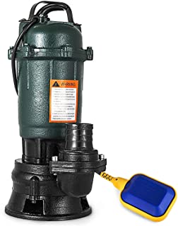 Moracle Bomba Sumergible de Aguas Residuales Sucias de la Bomba de Aguas Residuales 500W 230V con el Interruptor Flotante