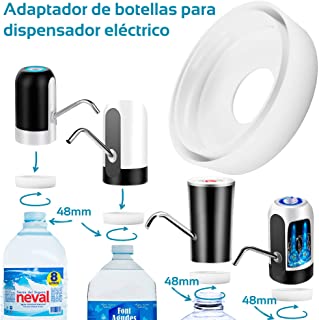 MovilCom® - Adaptador de Botella para dispensador de Agua Electrico Compatible con Botellas 5- 6- 8- 10- 12 litros - para Botellas o adaptadores con diametro 48mm (48mm)
