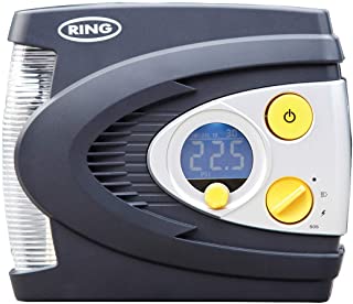 Ring RAC635 Compresor de Aire Digital Preconfigurado con Caja- Adaptador y Luz LED