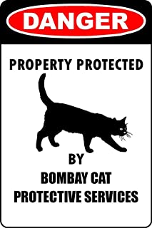 Snowae Bombay Cat Parking Only Metal Poster Wall Rust Free Aluminium Weatherproof Decor Home Wall Art Decor Retro Vintage Cartel de Chapa 12 x 8 in